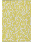 LOOMLAN Rugs Zarelia Yellow Washable Indoor-Outdoor Rug