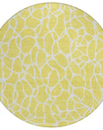 LOOMLAN Rugs Zarelia Yellow Washable Indoor-Outdoor Rug