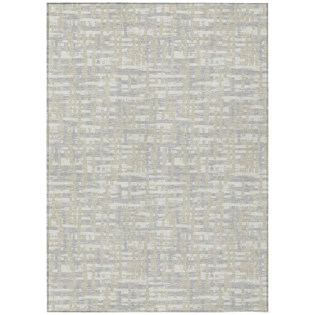 LOOMLAN Rugs Zarifa Beige Washable Indoor-Outdoor Rug