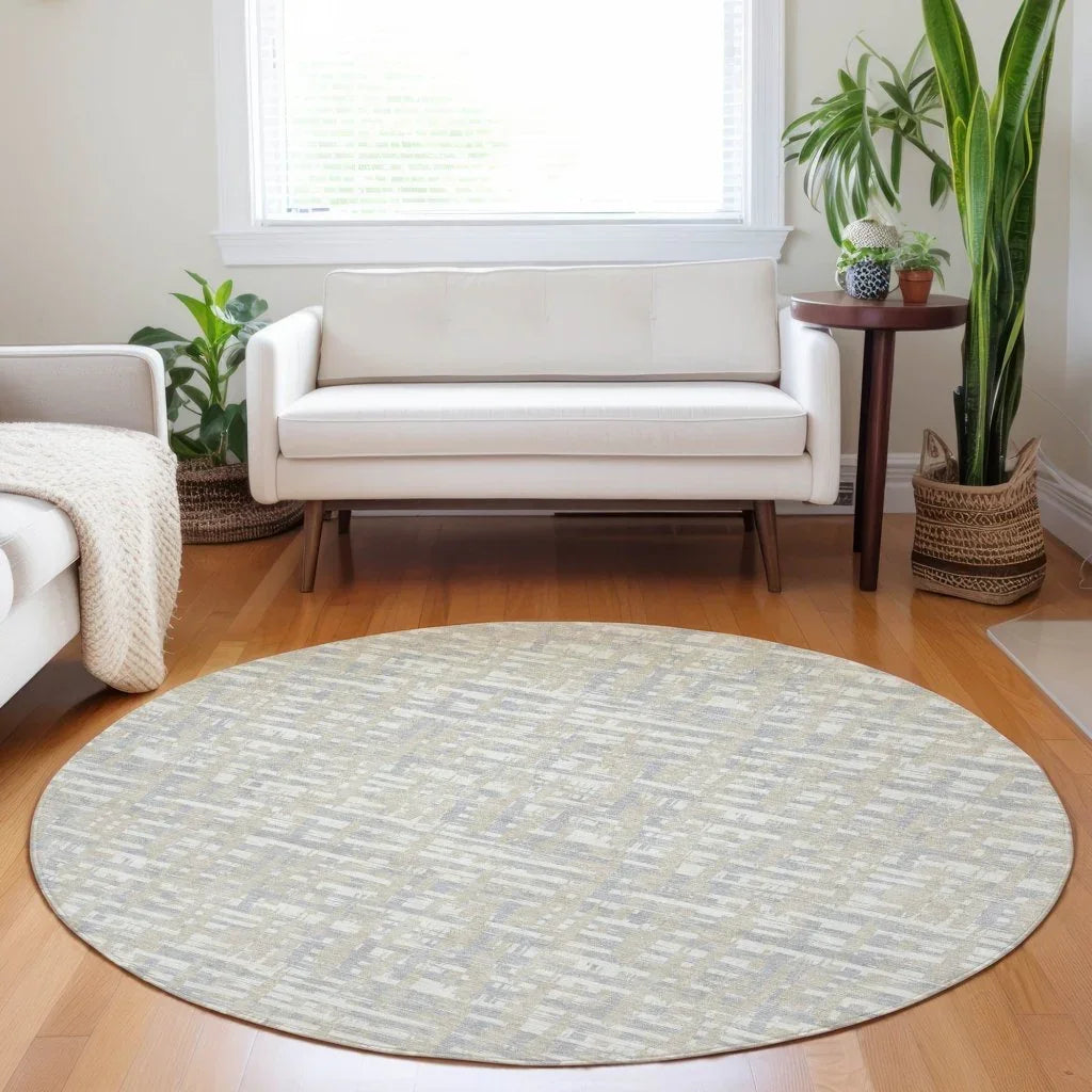 LOOMLAN Rugs Zarifa Beige Washable Indoor-Outdoor Rug