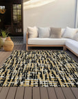 LOOMLAN Rugs Zarifa Black Washable Indoor-Outdoor Rug