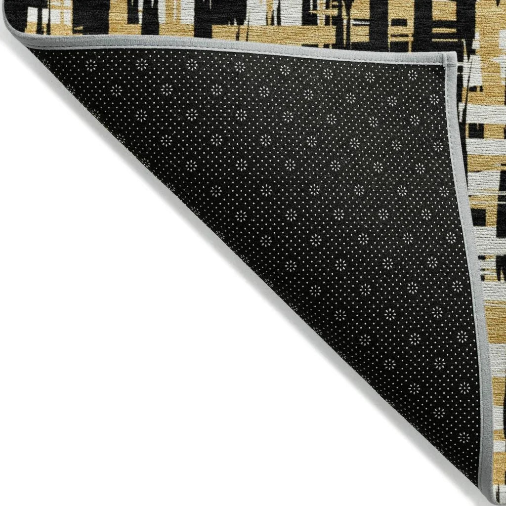 LOOMLAN Rugs Zarifa Black Washable Indoor-Outdoor Rug