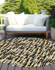 LOOMLAN Rugs Zarifa Black Washable Indoor-Outdoor Rug