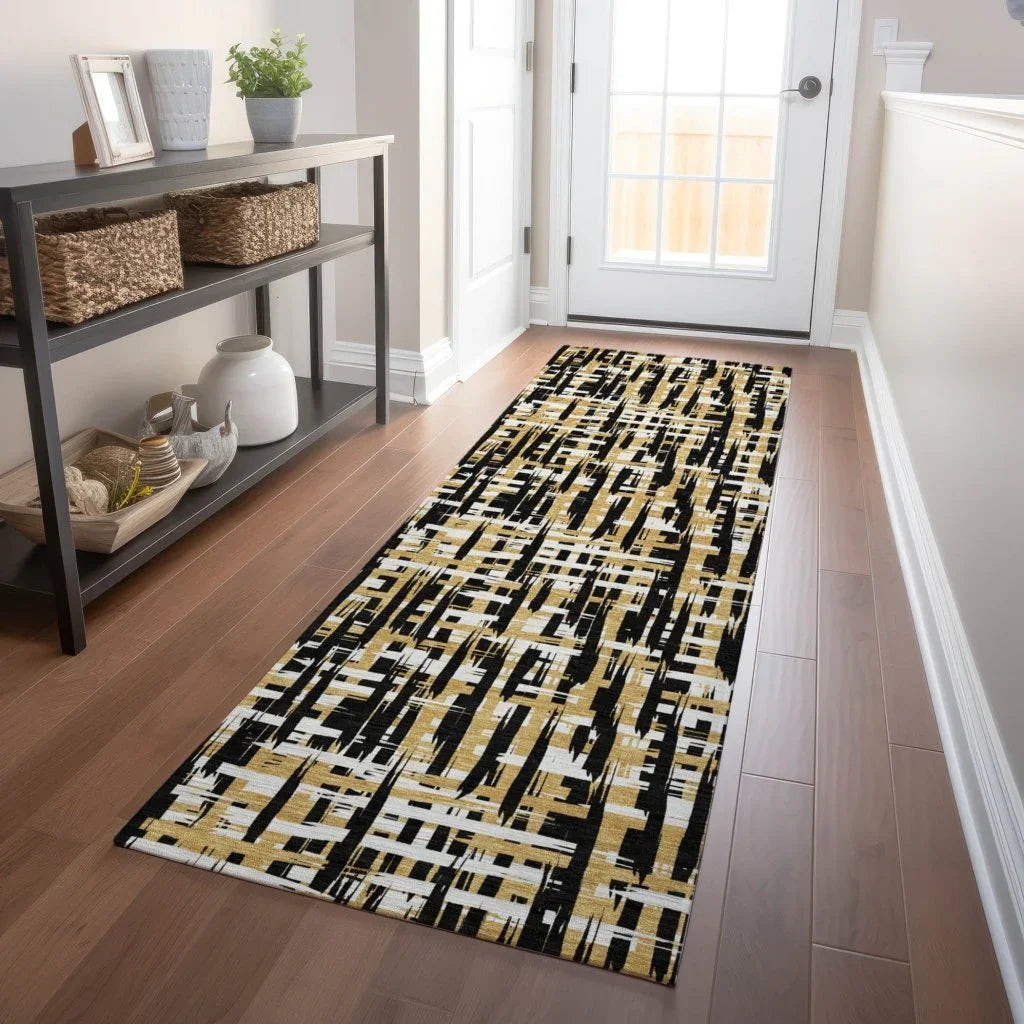 LOOMLAN Rugs Zarifa Black Washable Indoor-Outdoor Rug