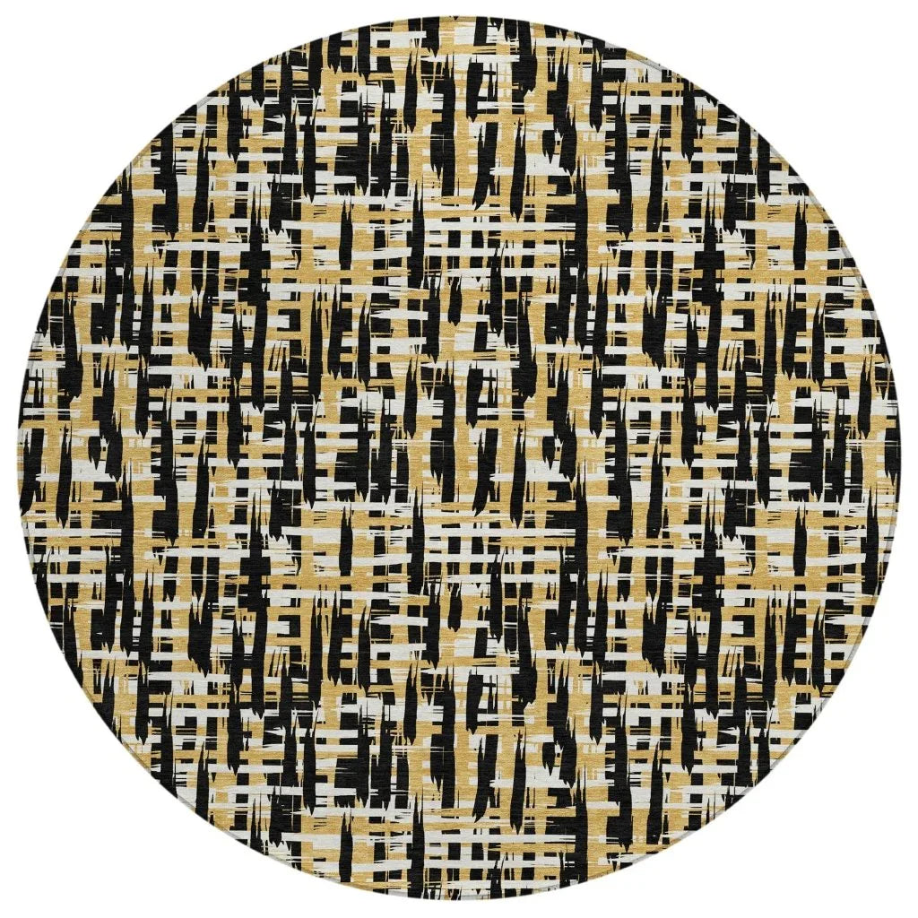 LOOMLAN Rugs Zarifa Black Washable Indoor-Outdoor Rug