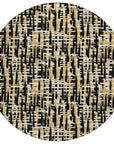 LOOMLAN Rugs Zarifa Black Washable Indoor-Outdoor Rug
