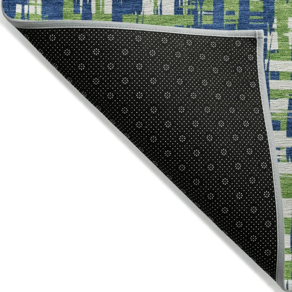 LOOMLAN Rugs Zarifa Blue Washable Indoor-Outdoor Rug