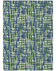 LOOMLAN Rugs Zarifa Blue Washable Indoor-Outdoor Rug