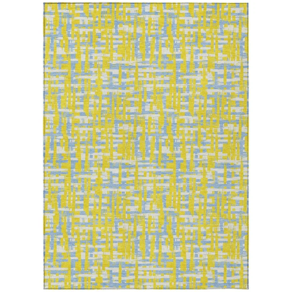 LOOMLAN Rugs Zarifa Gold Washable Indoor-Outdoor Rug