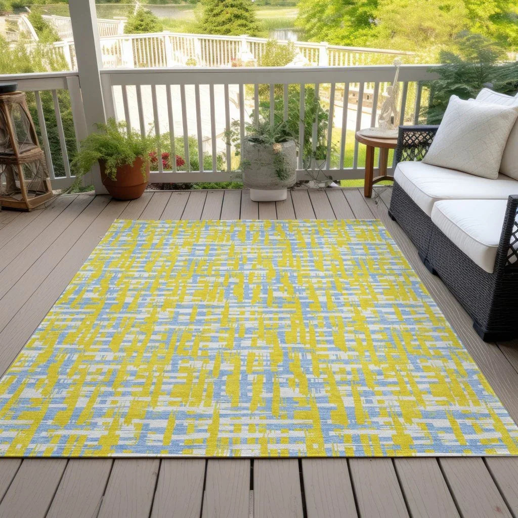 LOOMLAN Rugs Zarifa Gold Washable Indoor-Outdoor Rug
