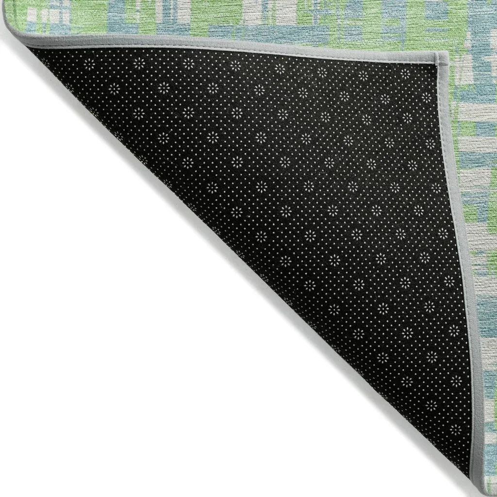 LOOMLAN Rugs Zarifa Green Washable Indoor-Outdoor Rug