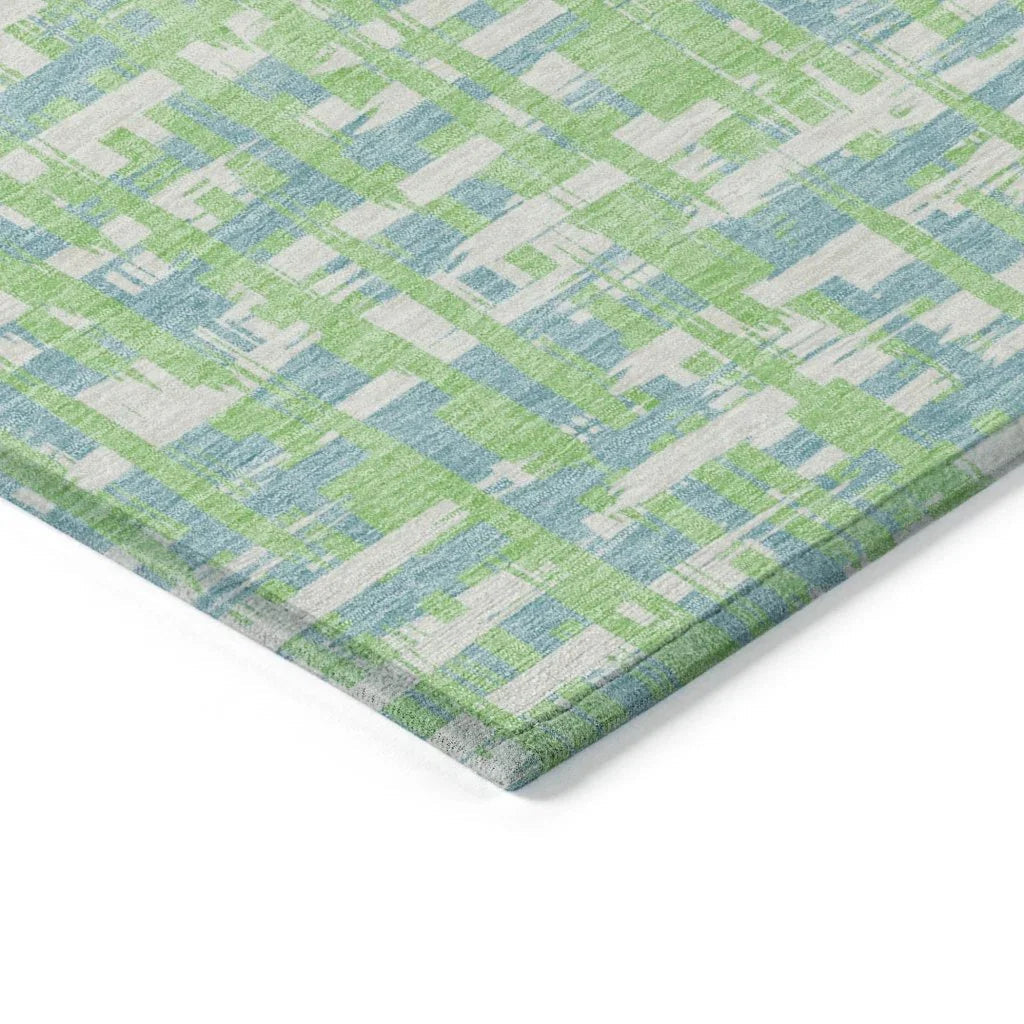 LOOMLAN Rugs Zarifa Green Washable Indoor-Outdoor Rug