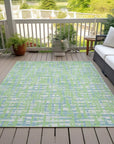 LOOMLAN Rugs Zarifa Green Washable Indoor-Outdoor Rug