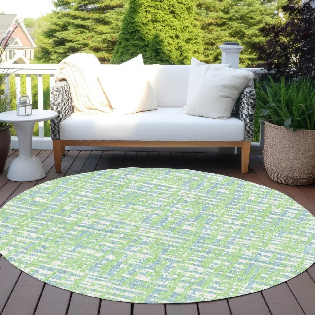 LOOMLAN Rugs Zarifa Green Washable Indoor-Outdoor Rug