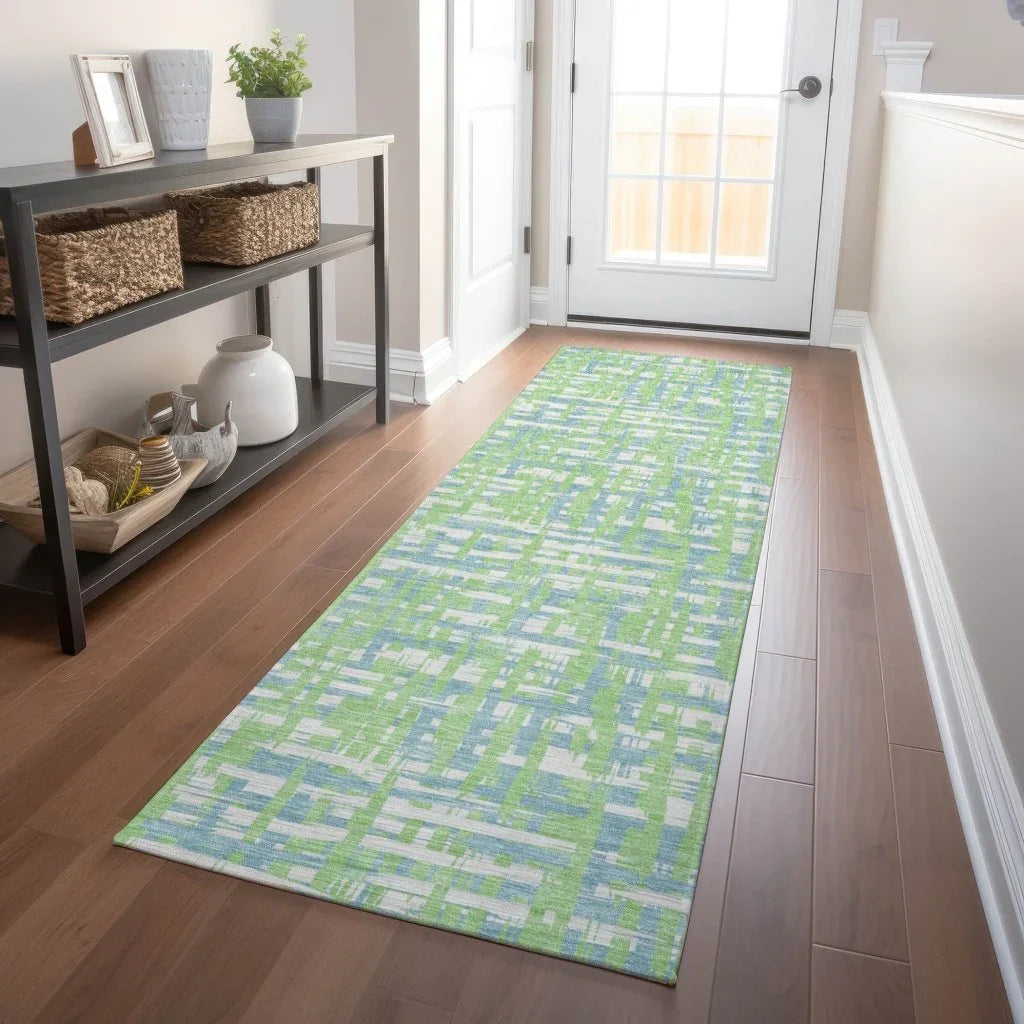 LOOMLAN Rugs Zarifa Green Washable Indoor-Outdoor Rug