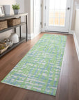LOOMLAN Rugs Zarifa Green Washable Indoor-Outdoor Rug