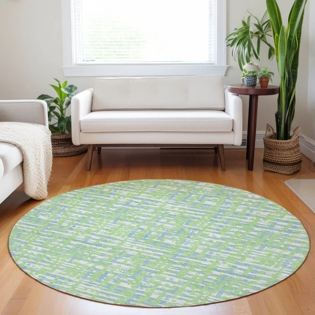LOOMLAN Rugs Zarifa Green Washable Indoor-Outdoor Rug