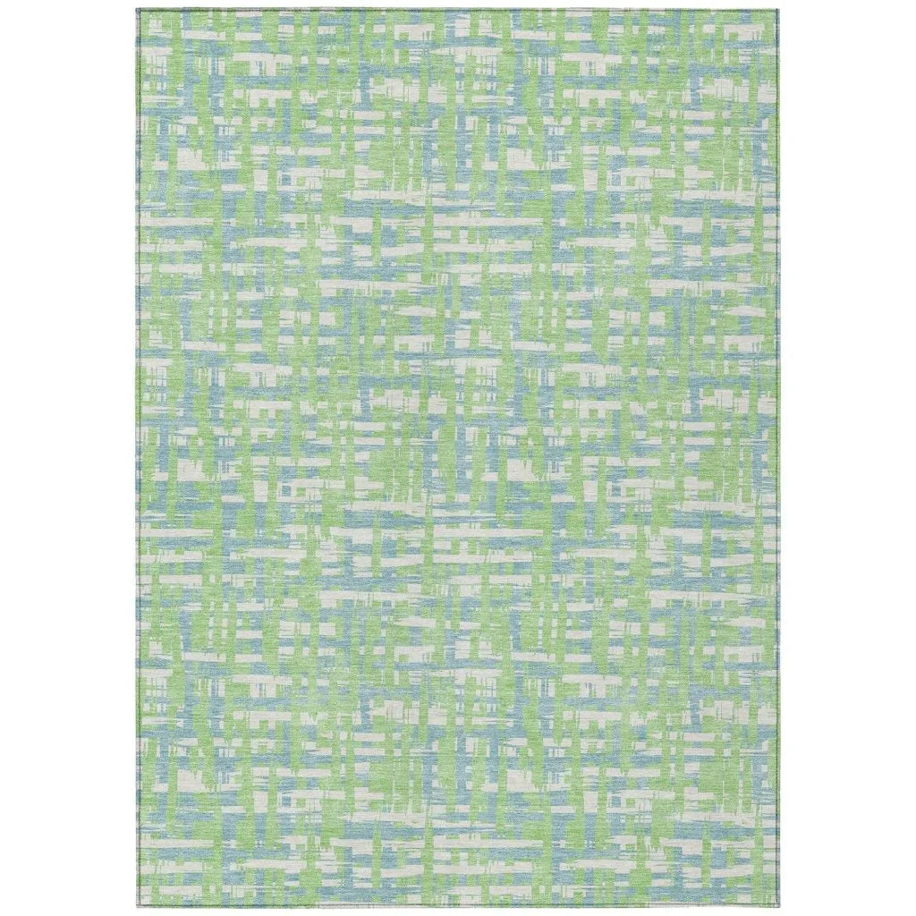 LOOMLAN Rugs Zarifa Green Washable Indoor-Outdoor Rug