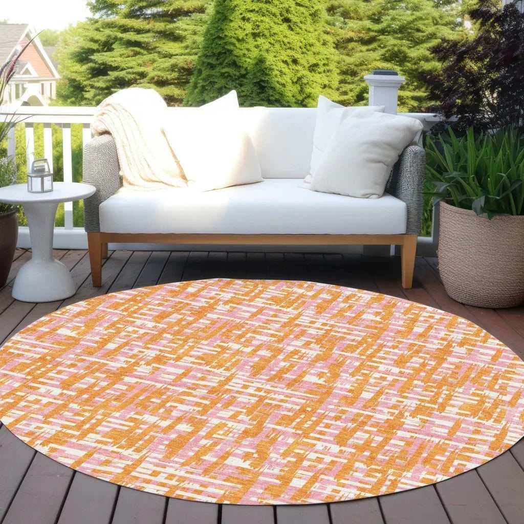 LOOMLAN Rugs Zarifa Orange Washable Indoor-Outdoor Rug