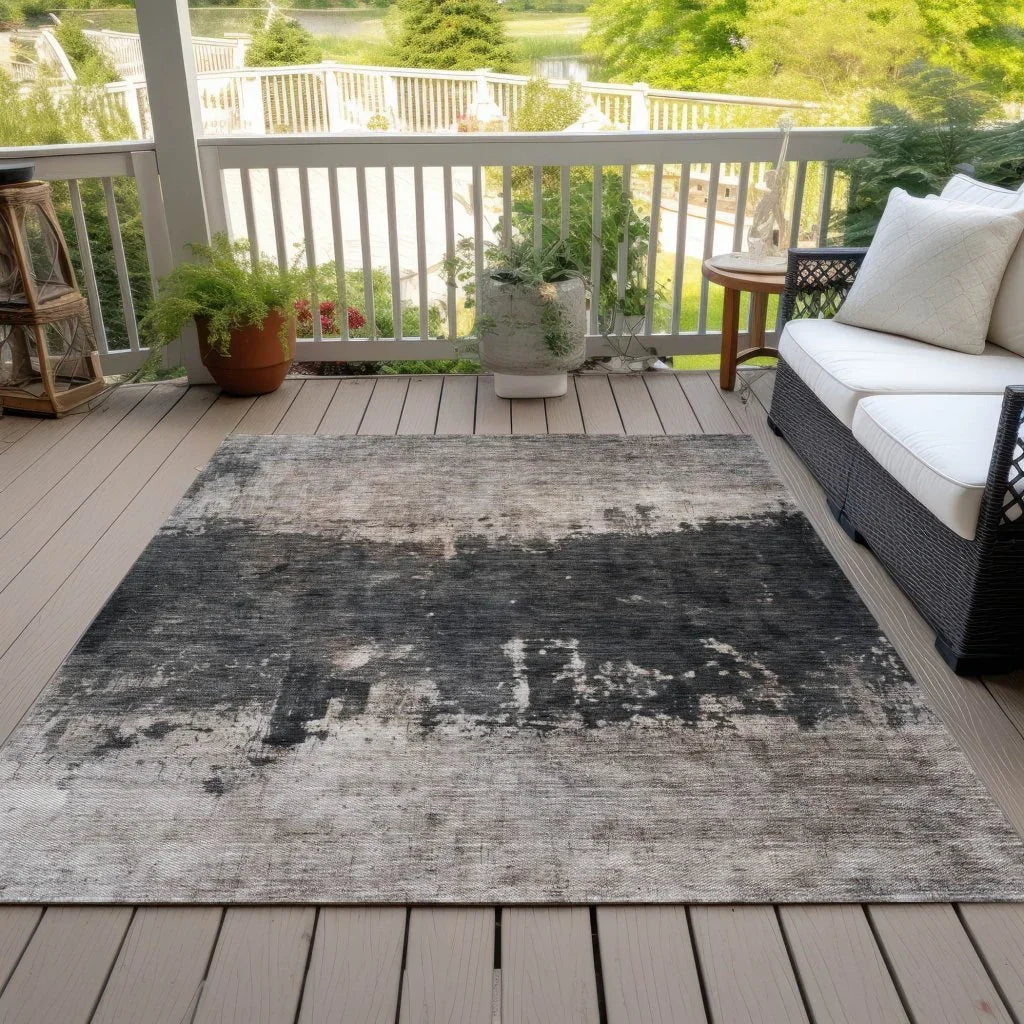 LOOMLAN Rugs Zehara Brown Washable Indoor-Outdoor Rug