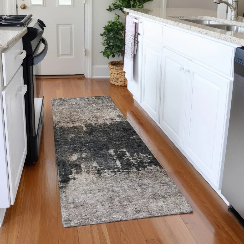 LOOMLAN Rugs Zehara Brown Washable Indoor-Outdoor Rug