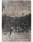 LOOMLAN Rugs Zehara Brown Washable Indoor-Outdoor Rug