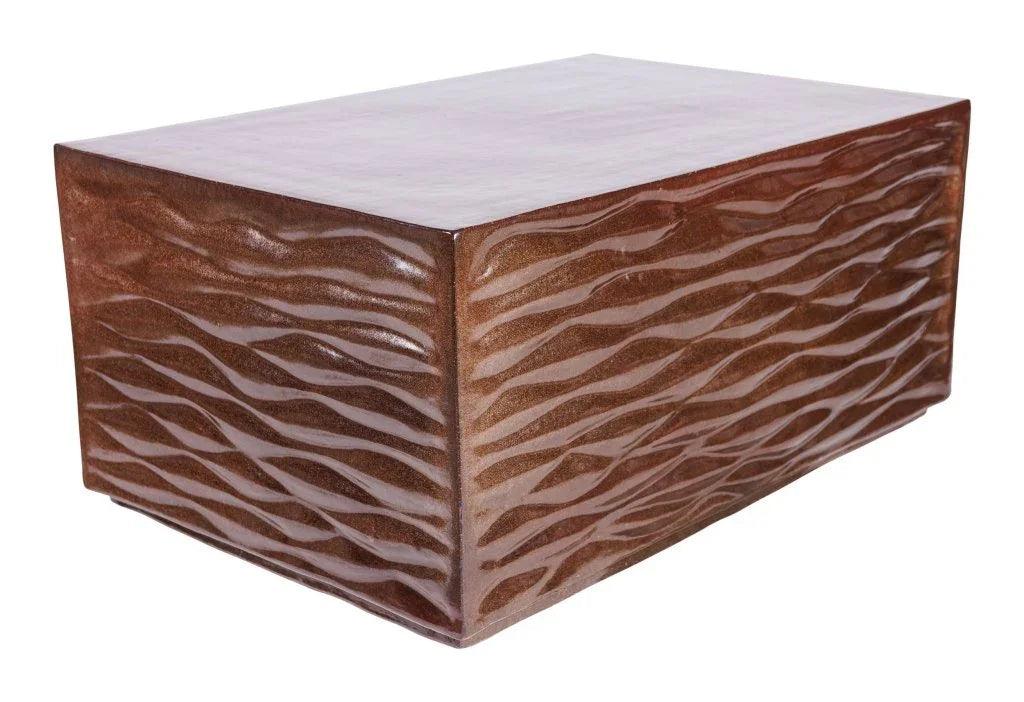 Zen Ceramic Rectangular Patio Coffee Table - LOOMLAN - Seasonal Living - Outdoor Coffee Tables
