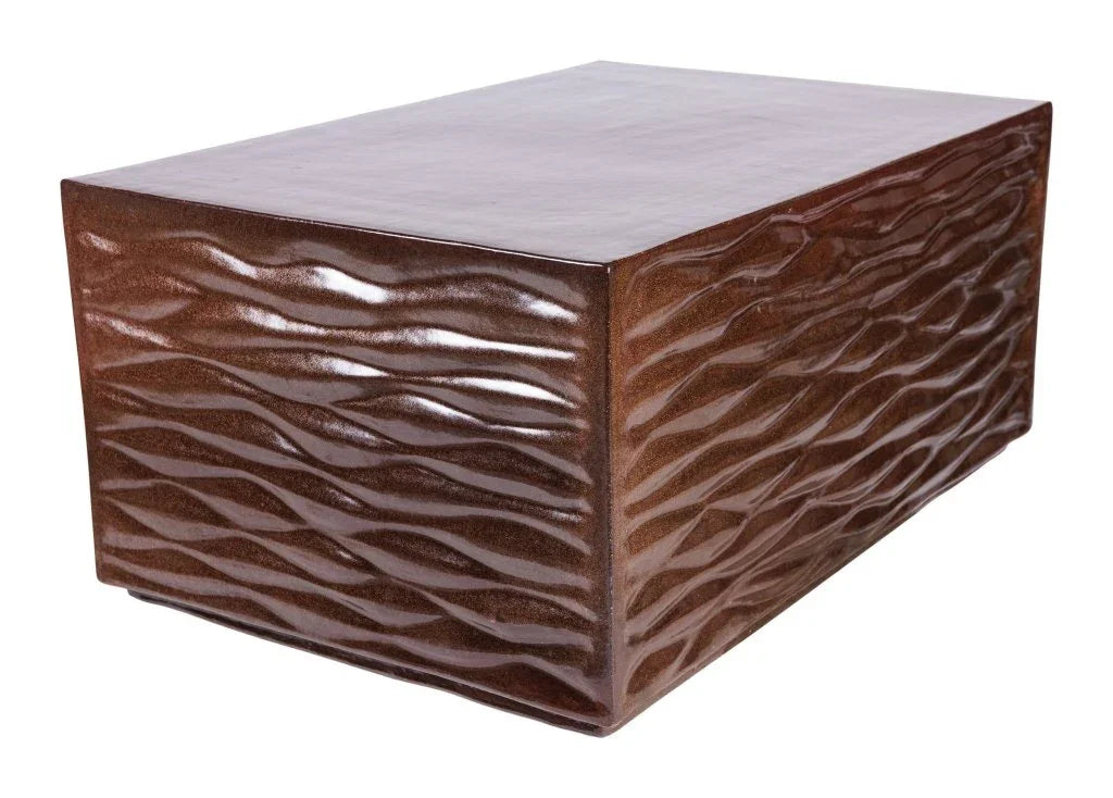 Zen Ceramic Rectangular Patio Coffee Table - LOOMLAN - Seasonal Living - Outdoor Coffee Tables