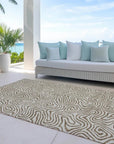 LOOMLAN Rugs Zena Beige Washable Indoor-Outdoor Rug