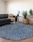 LOOMLAN Rugs Zena Blue Washable Indoor-Outdoor Rug