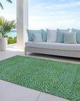 LOOMLAN Rugs Zena Green Washable Indoor-Outdoor Rug