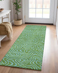 LOOMLAN Rugs Zena Green Washable Indoor-Outdoor Rug