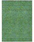 LOOMLAN Rugs Zena Green Washable Indoor-Outdoor Rug