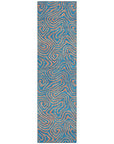LOOMLAN Rugs Zena Teal Washable Indoor-Outdoor Rug