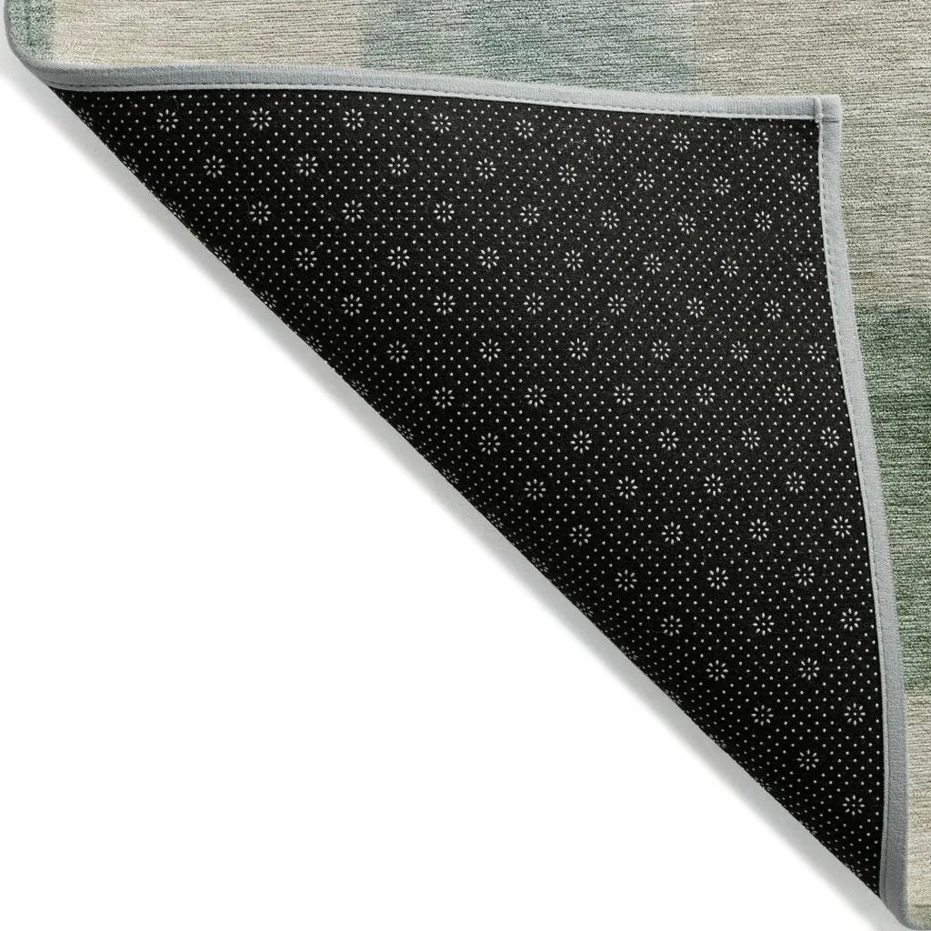 LOOMLAN Rugs Zenia Blue Washable Indoor-Outdoor Rug