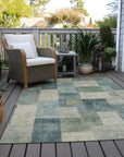LOOMLAN Rugs Zenia Blue Washable Indoor-Outdoor Rug