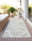 LOOMLAN Rugs Zephina Beige Washable Indoor-Outdoor Rug