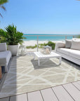 LOOMLAN Rugs Zephina Beige Washable Indoor-Outdoor Rug