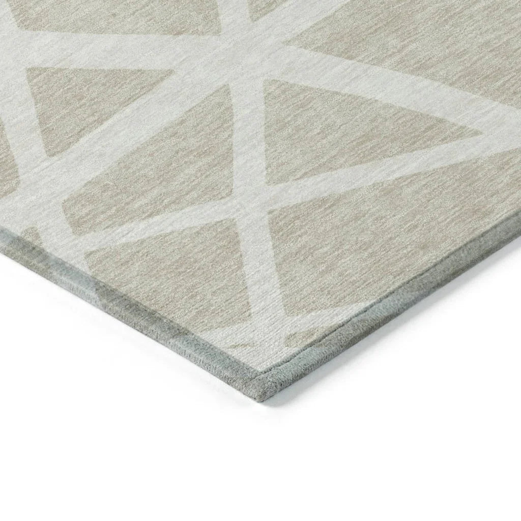 LOOMLAN Rugs Zephina Beige Washable Indoor-Outdoor Rug