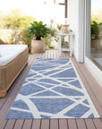 LOOMLAN Rugs Zephina Denim Washable Indoor-Outdoor Rug