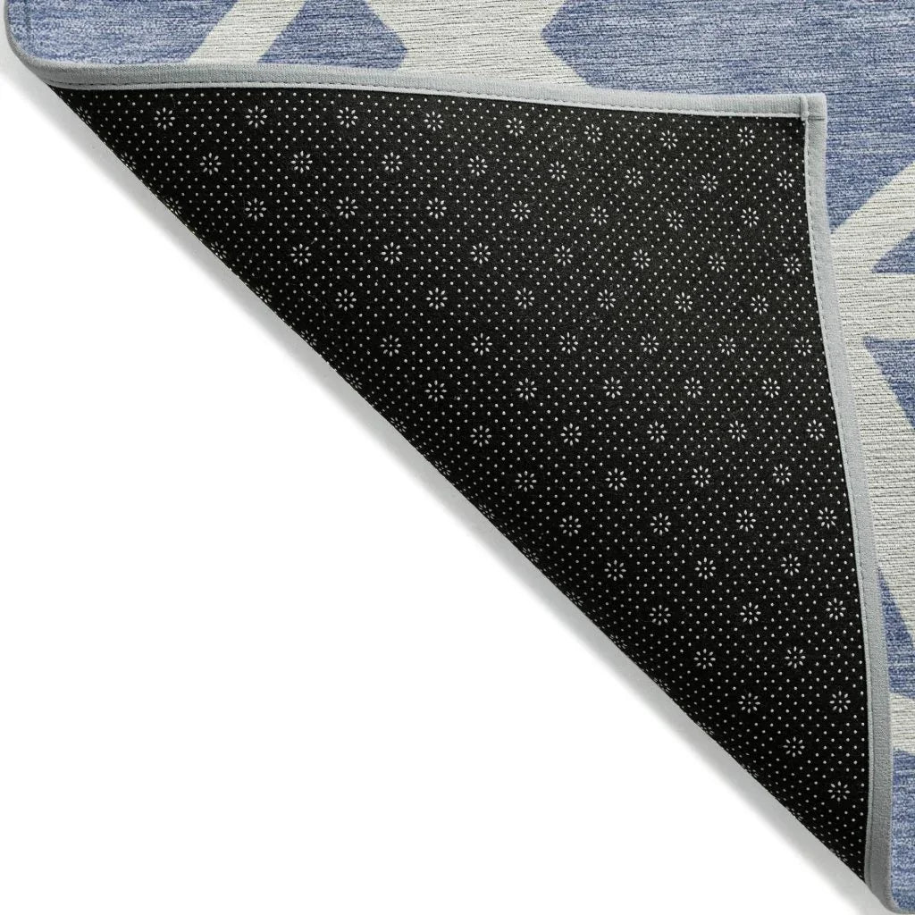 LOOMLAN Rugs Zephina Denim Washable Indoor-Outdoor Rug