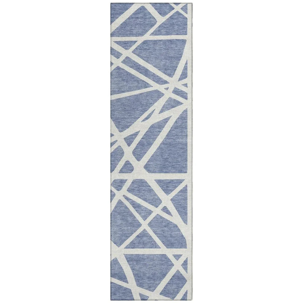 LOOMLAN Rugs Zephina Denim Washable Indoor-Outdoor Rug
