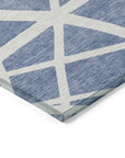 LOOMLAN Rugs Zephina Denim Washable Indoor-Outdoor Rug