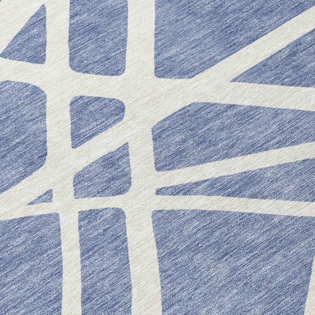 LOOMLAN Rugs Zephina Denim Washable Indoor-Outdoor Rug