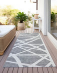 LOOMLAN Rugs Zephina Gray Washable Indoor-Outdoor Rug