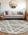 LOOMLAN Rugs Zephina Gray Washable Indoor-Outdoor Rug