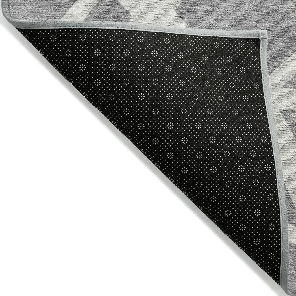 LOOMLAN Rugs Zephina Gray Washable Indoor-Outdoor Rug