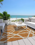 LOOMLAN Rugs Zephina Orange Washable Indoor-Outdoor Rug