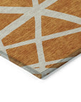 LOOMLAN Rugs Zephina Orange Washable Indoor-Outdoor Rug