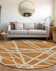 LOOMLAN Rugs Zephina Orange Washable Indoor-Outdoor Rug